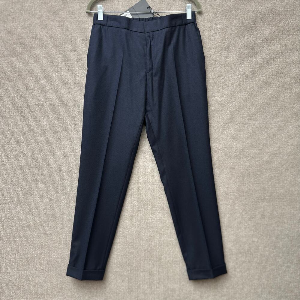 The Kooples Wool Flannel Tailored Trousers Navy Blue Men’s Small EU 46 US 30